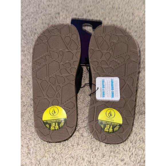 New kids Volcom Victor Camo Flip Flops Youth Size 3 Comfort Foam Sandals - Picture 5 of 5